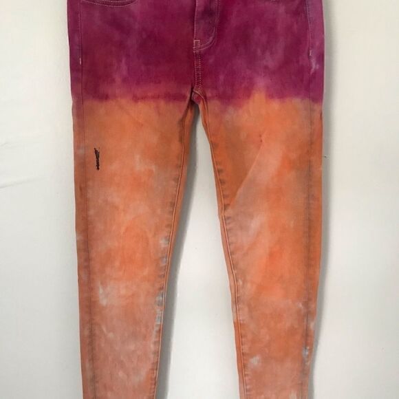 American Eagle custom dip dyed skinny jegging 360 next level stretch - Picture 3 of 10